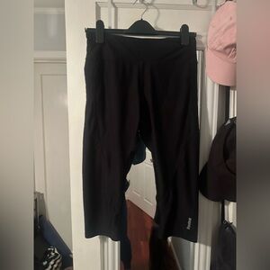 Reebok Women’s Active 3/4 Crop Dri-Fit Yoga Running Black Legging Pants Size M